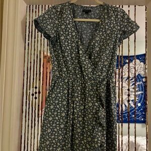 J. Crew Blue Floral Mini Dress XXS Like New